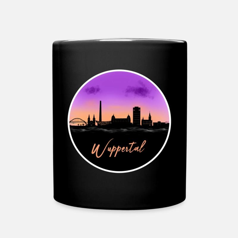 Wuppertal Fine Skyline - Tasse einfarbig - Schwarz