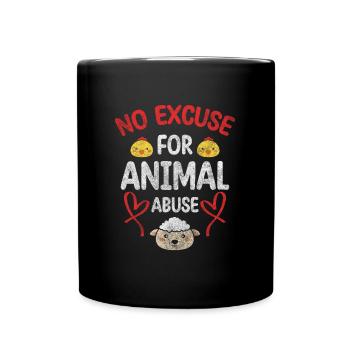 Tierschutz Aktivist Fleischlos - Tasse einfarbig - Schwarz - Vorne