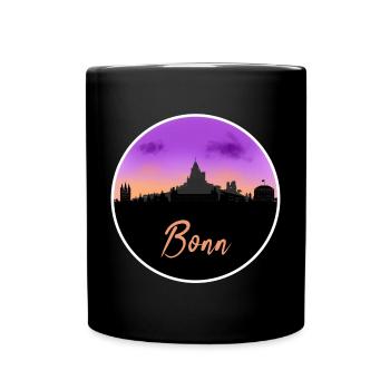 Bonn Fine Skyline - Tasse einfarbig - Schwarz - Vorne