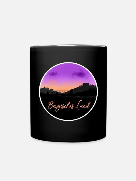 Bergisches Land Fine Skyline - Tasse einfarbig - Schwarz