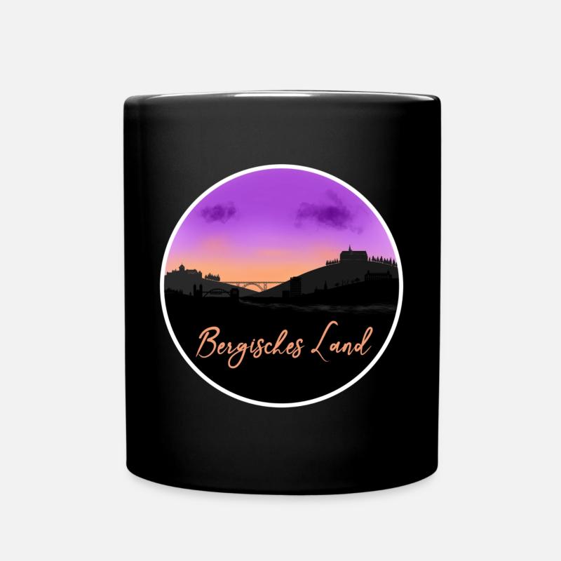 Bergisches Land Fine Skyline - Tasse einfarbig - Schwarz