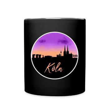 Cologne Fine Skyline - Mug uni - noir - Devant