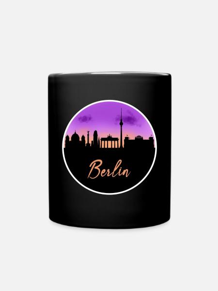 Berlin Fine Skyline - Tasse einfarbig - Schwarz