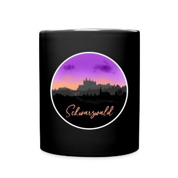 Fine Skyline de la Forêt-Noire - Mug uni - noir - Devant