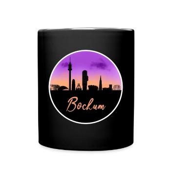 Bochum Fine Skyline - Tasse einfarbig - Schwarz - Vorne