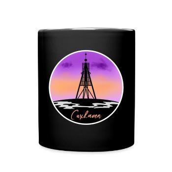 Cuxhaven Fine Skyline - Tasse einfarbig - Schwarz - Vorne