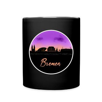 Bremen Fine Skyline - Full Colour Mug - black - Front