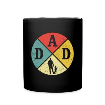Père et Fils Cadeau Rétro Papa Fils - Mug uni - noir - Devant