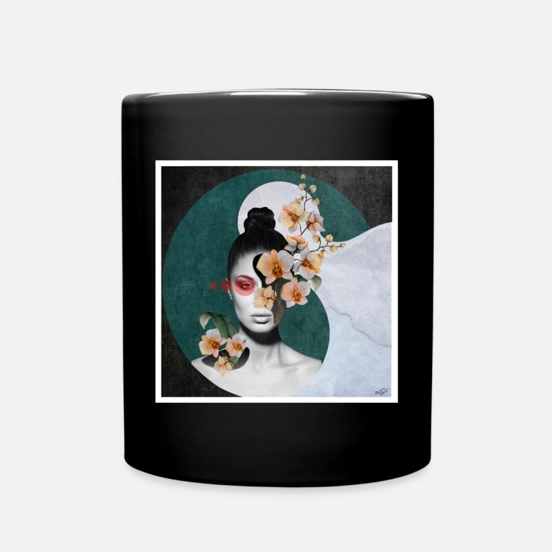 Fleurs à l’intérieur POSTER - Mug uni - noir