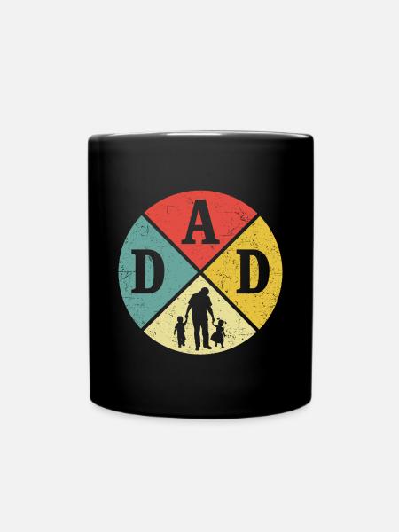 Père et fille fils rétro fille et fils - Mug uni - noir