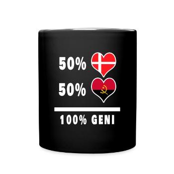 Angola et Danemark 100% drapeau de génie - Mug uni - noir - Devant