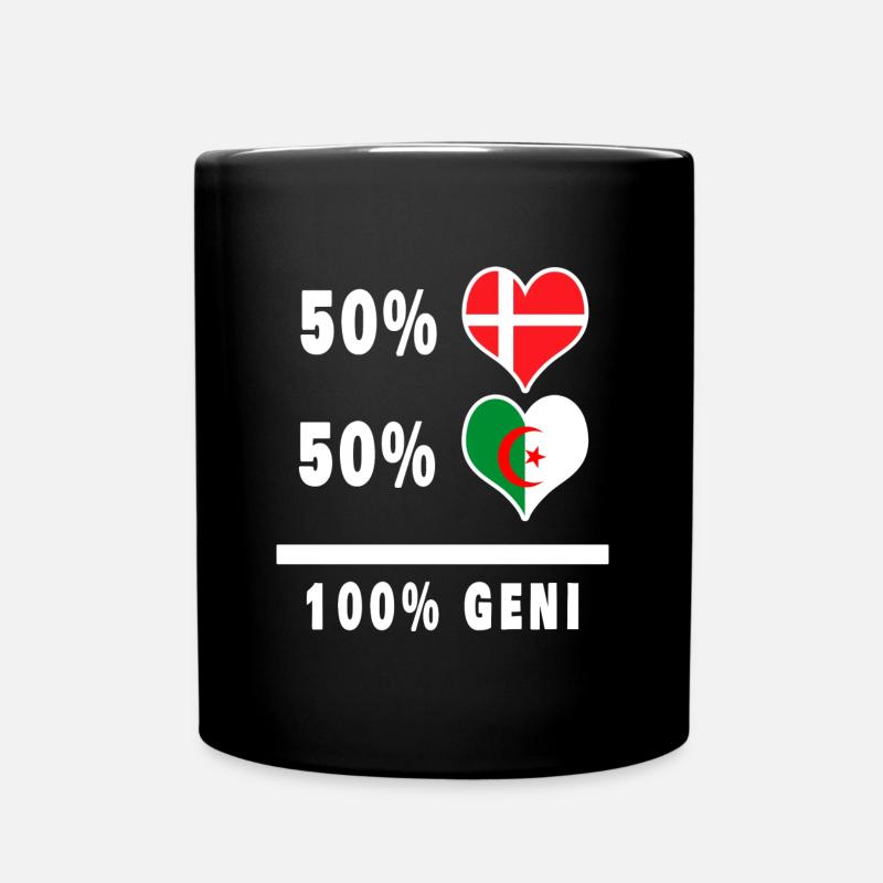 Algérie et Danemark 100% drapeau de génie - Mug uni - noir