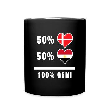 Albanie et Danemark 100% drapeau de génie - Mug uni - noir - Devant