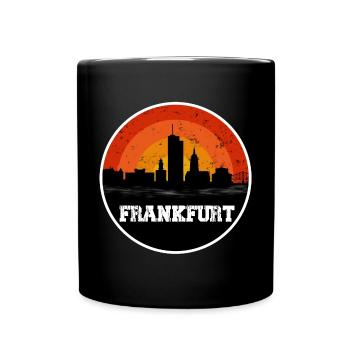 Frankfurt Skyline - Full Colour Mug - black - Front