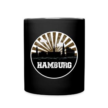 Hamburg Skyline Home Game - Full Colour Mug - black - Front