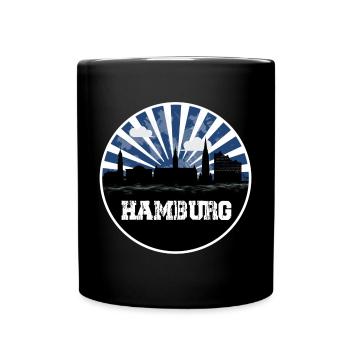 Hamburg Heimspiel Skyline - Tasse einfarbig - Schwarz - Vorne