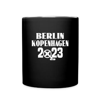 Berlin Kopenhagen Radweg - Tasse einfarbig - Schwarz - Vorne