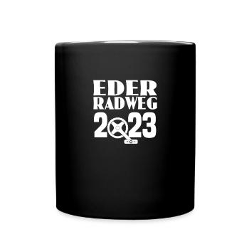 Eder Radweg - Tasse einfarbig - Schwarz - Vorne