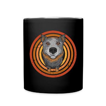 Australian Cattle Dog Red Blue Heeler - Tasse einfarbig - Schwarz - Vorne