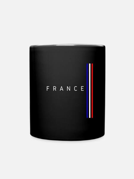Design minimaliste du drapeau de la France - Mug uni - noir
