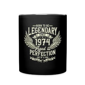 Legendary since 1974 Vintage Vintage Birthday - Full Colour Mug - black - Front