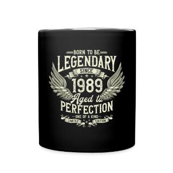 Legendary since 1989 Vintage Vintage Birthday - Full Colour Mug - black - Front