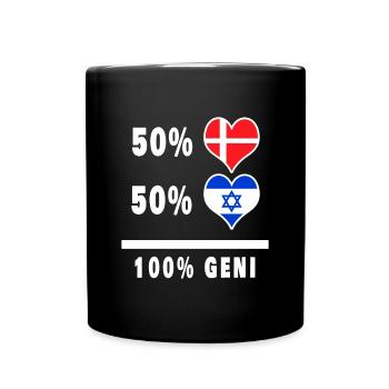 Israël et Danemark 100% drapeau de génie - Mug uni - noir - Devant
