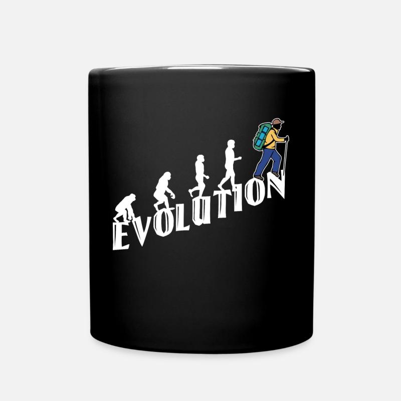 Evolution Wanderer Randonnée Randonnée Randonnée en montagne - Mug uni - noir