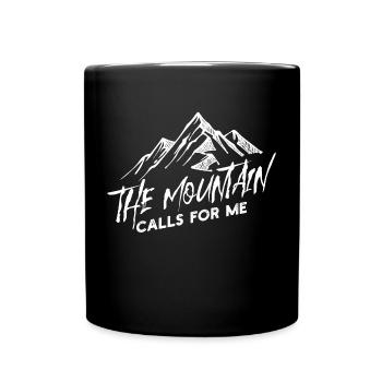 Mountains Hiking Statement Mountain Peaks Nature Lovers - Full Colour Mug - black - Front