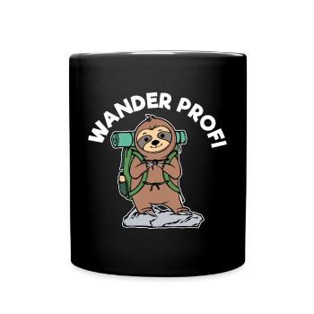 Bergsteigen Wandern Berggipfel Statement Touren - Tasse einfarbig - Schwarz - Vorne
