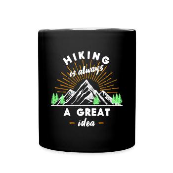 Gletscher Berge Wandern Statement Wanderer Natur - Tasse einfarbig - Schwarz - Vorne
