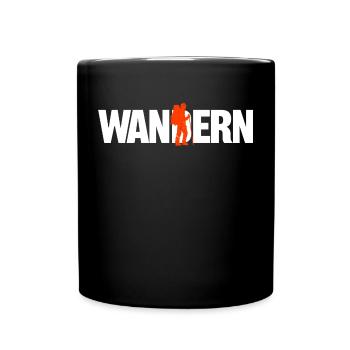 Wandern Spruch Berggipfel Natur Berge Wanderer - Tasse einfarbig - Schwarz - Vorne