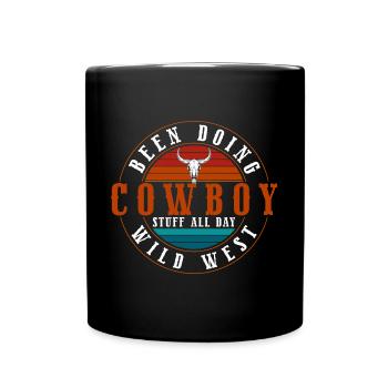 West West Lone Rider Texas - Full Colour Mug - black - Front