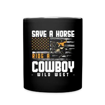 Western Bandit Wilderness Western Horse - Full Colour Mug - black - Front