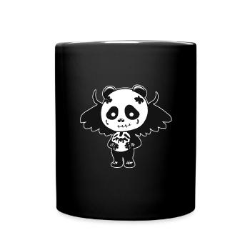 Goth Panda, Panda gothique avec des ailes - Mug uni - noir - Devant