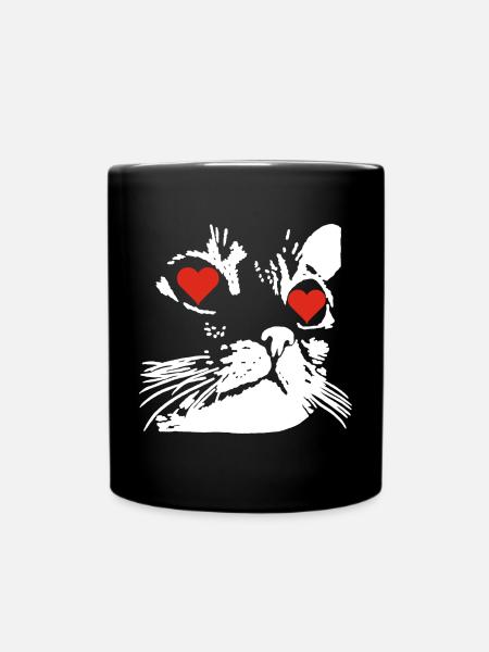 Un amour de chat blanc - Mug uni - noir