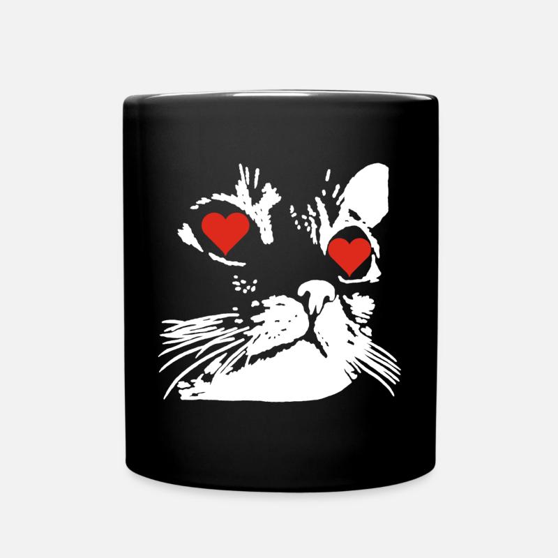 Un amour de chat blanc - Mug uni - noir