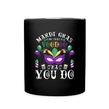 Mardi Gras New Orleans Ketten Tradition - Tasse einfarbig - Schwarz - Vorne