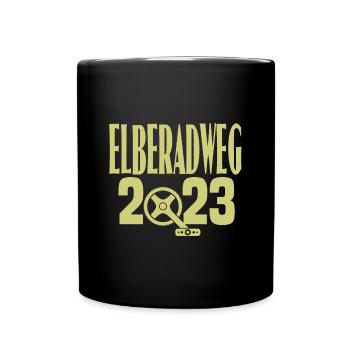 Elberadweg 2023 - Tasse einfarbig - Schwarz - Vorne