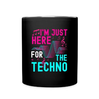 Techno Techno Musik Tanzen Abfeiern - Tasse einfarbig - Schwarz - Vorne