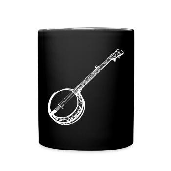 Banjo Drawing - Full Colour Mug - black - Front