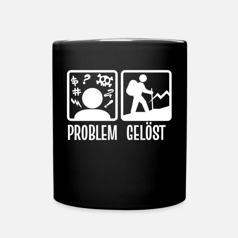 Wanderrouten Wandern Wanderer Wanderung Statement - Tasse einfarbig - Schwarz