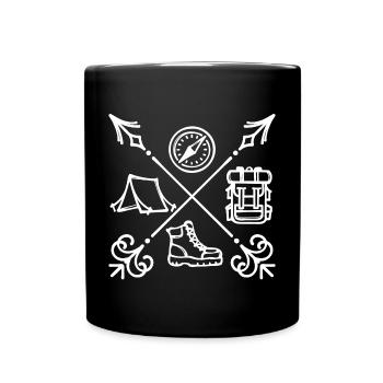Via ferrata Hiking Nature lovers Hikers Mountains - Full Colour Mug - black - Front