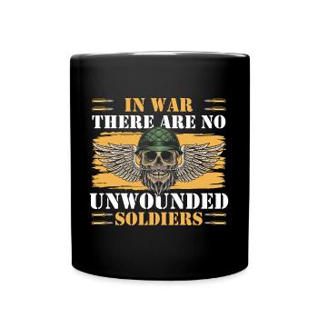 Drapeau de la liberté du soldat - Mug uni - noir - Devant