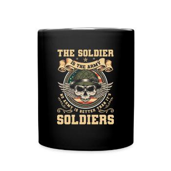 Arme de paix frontalière du soldat - Mug uni - noir - Devant