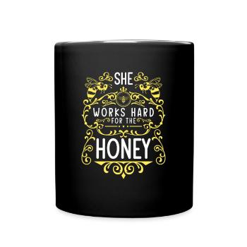 Honey Bumblebee Beekeeping World Savior - Full Colour Mug - black - Front