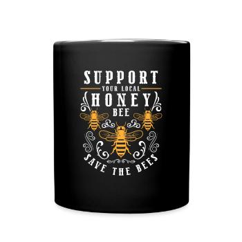 Abeilles mellifères sucrées - Mug uni - noir - Devant