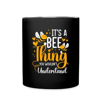 Honey Flower Insects Species Protection - Full Colour Mug - black - Front