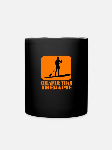 standup paddeln - Tasse einfarbig - Schwarz