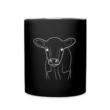 Cow, Cows, Dairy Cow, Farm, Farm Animals - Full Colour Mug - black - Front